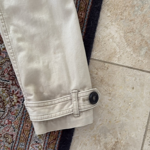 Abercrombie & Fitch Cream Trench Coat Classic Tailored Design - Picture 2 of 10
